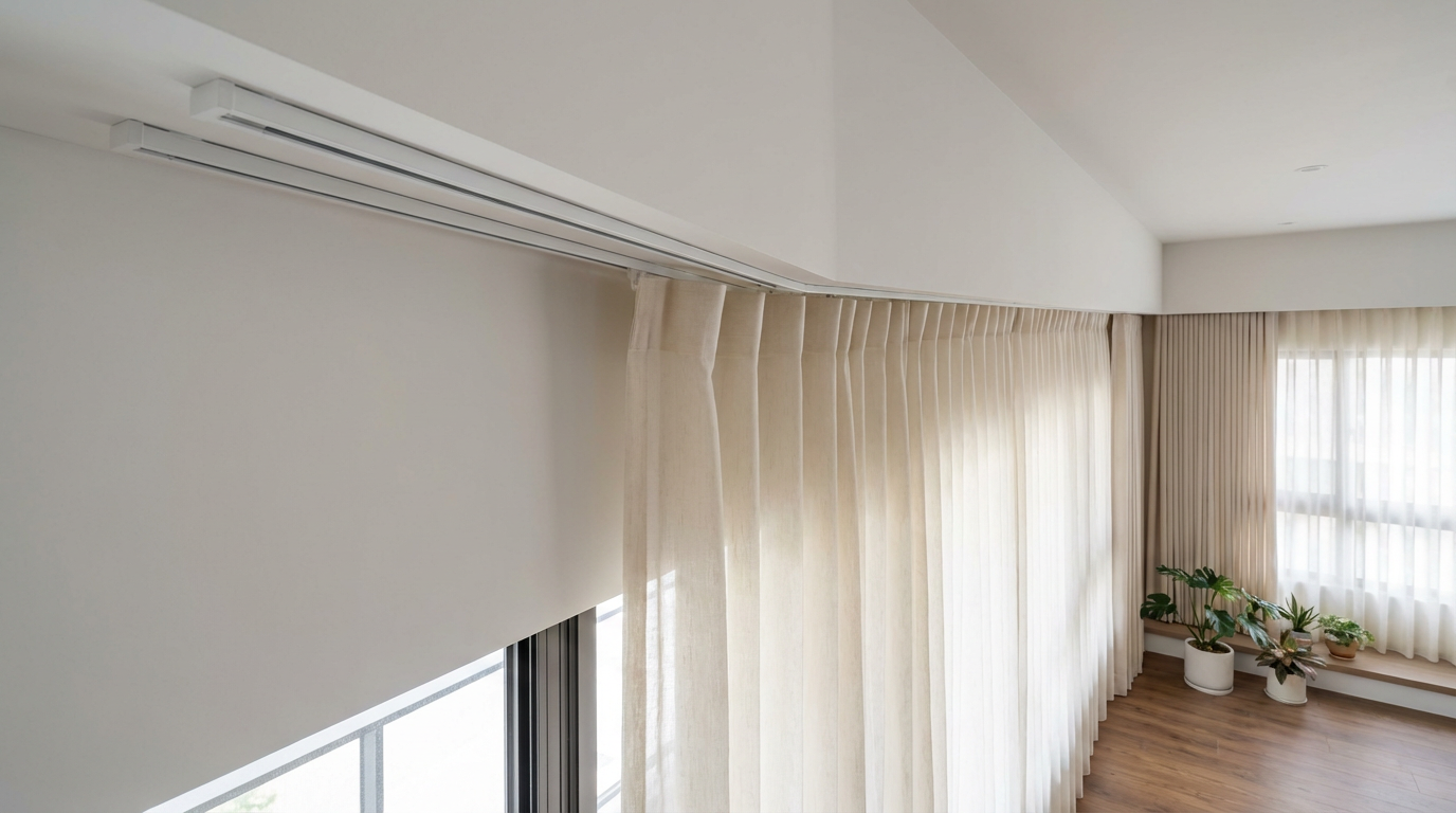 沒有窗簾盒，窗簾該如何安裝才能維持美觀？