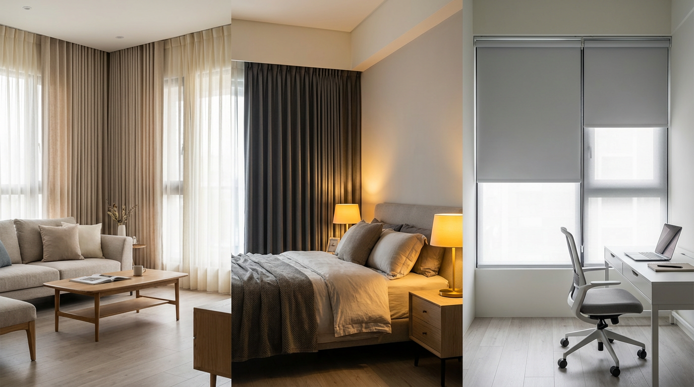 常見空間類型的窗簾解決方案