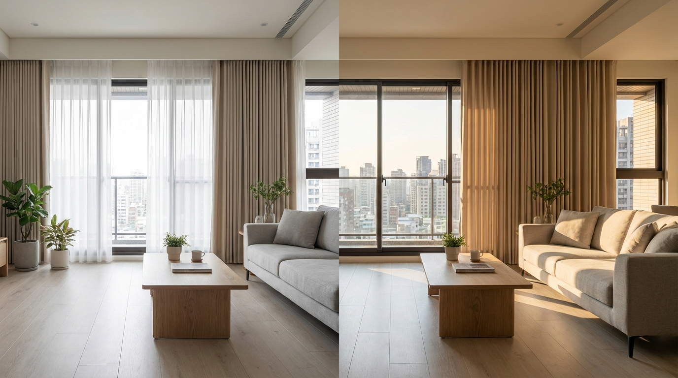 客廳窗簾的實際考量:採光、隱私、清潔與預算規劃