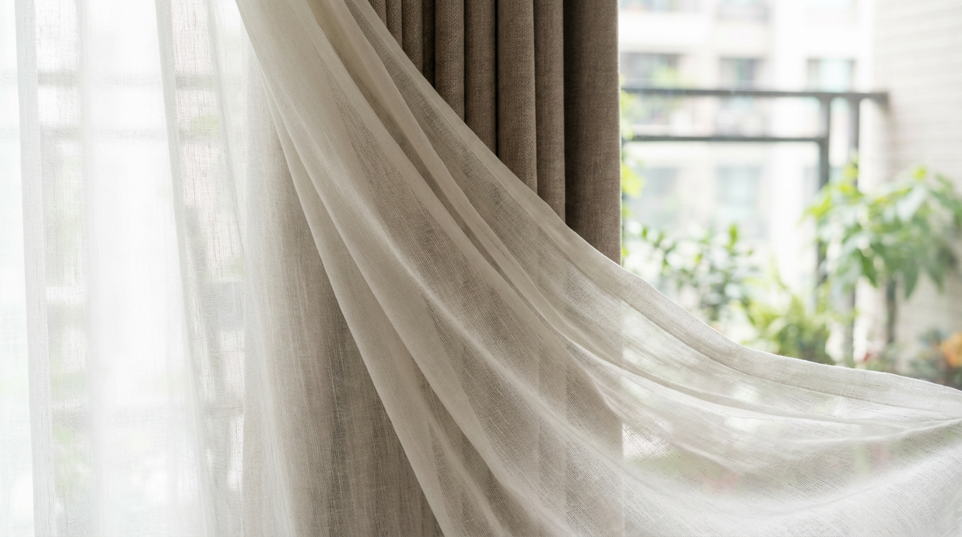 雙層窗簾的材質搭配：如何選出最適合你的組合