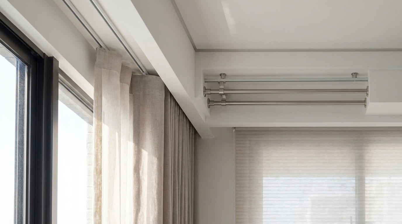 雙層窗簾的軌道系統：隱藏在優雅背後的工藝細節