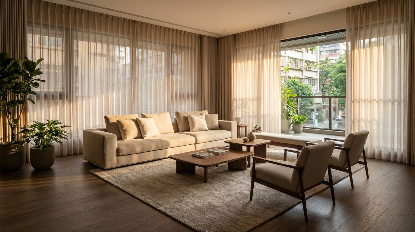 沐馨的透光窗簾訂製服務:為您量身打造理想的光影層次