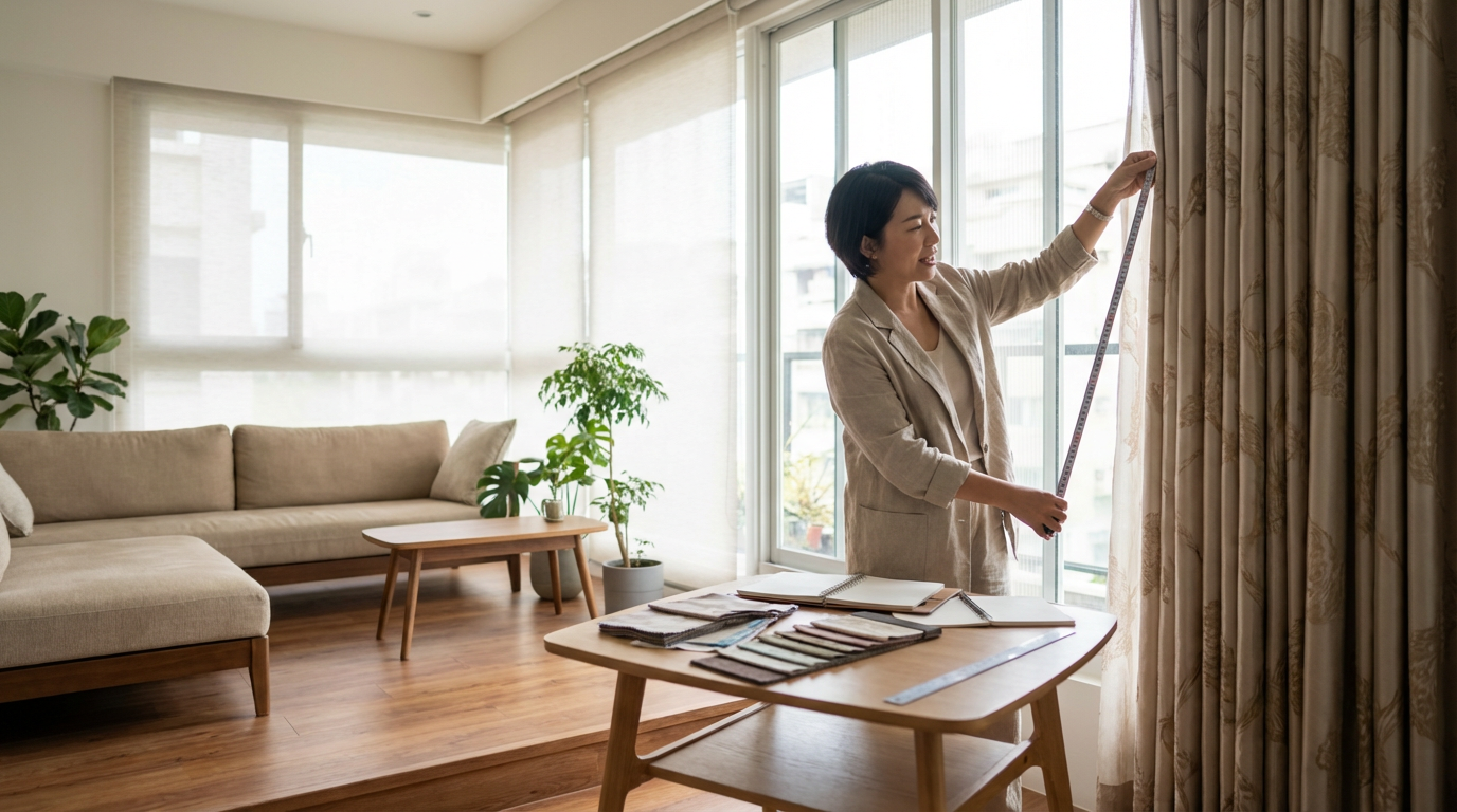 窗簾尺寸的本質：不只是丈量，而是空間與光的對話