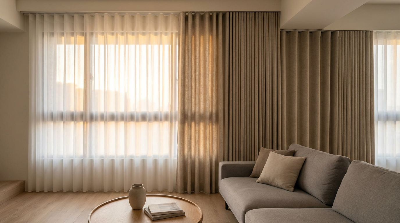 不同窗簾款式的尺寸特殊考量