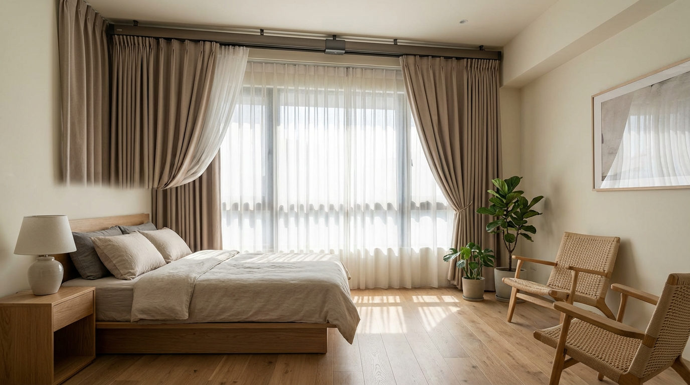 雙層窗簾搭配：打造理想的光影層次
