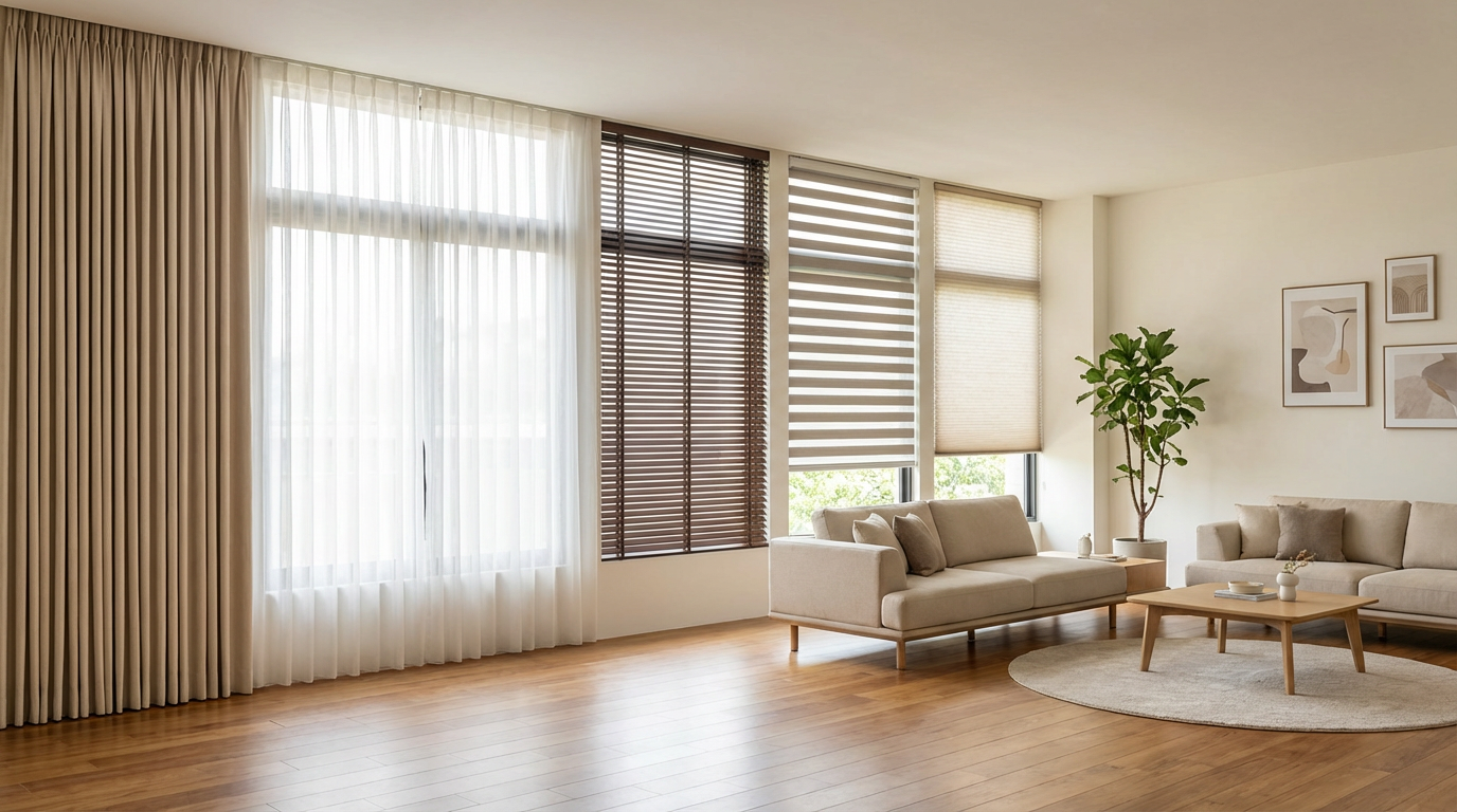 經典窗簾款式解析：從布簾到調光簾的設計特色