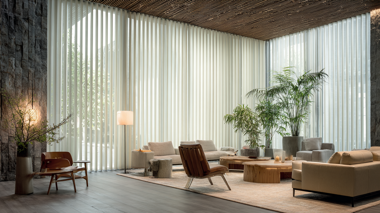 落地窗直立柔紗簾穿越簾效果