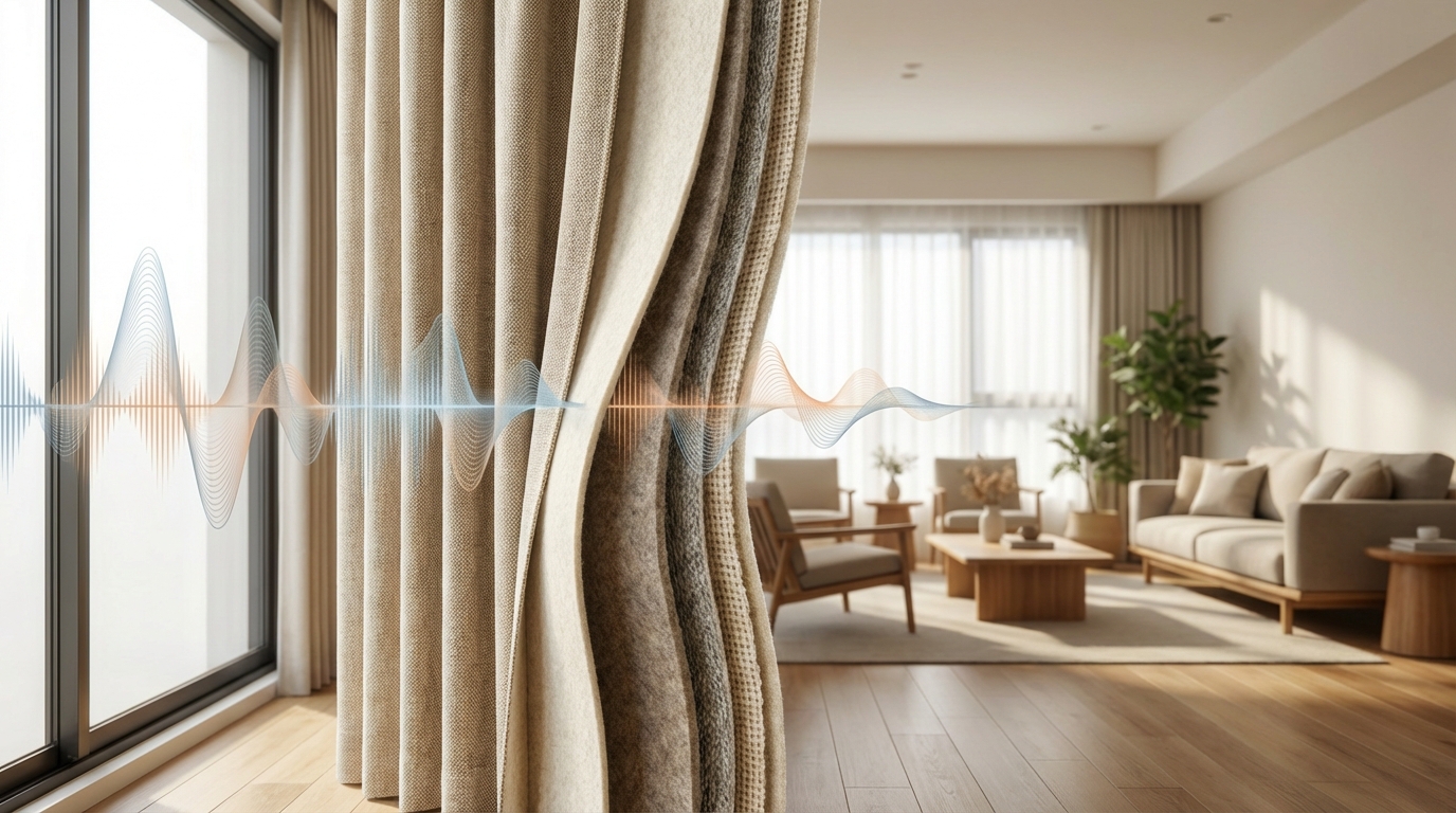 吸音窗簾的聲學原理：它真正能做到的，與做不到的