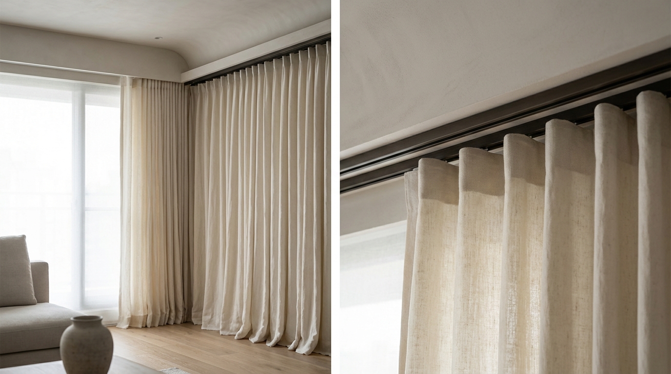 安裝細節決定實際效果：窗簾盒、垂墜與空間配置