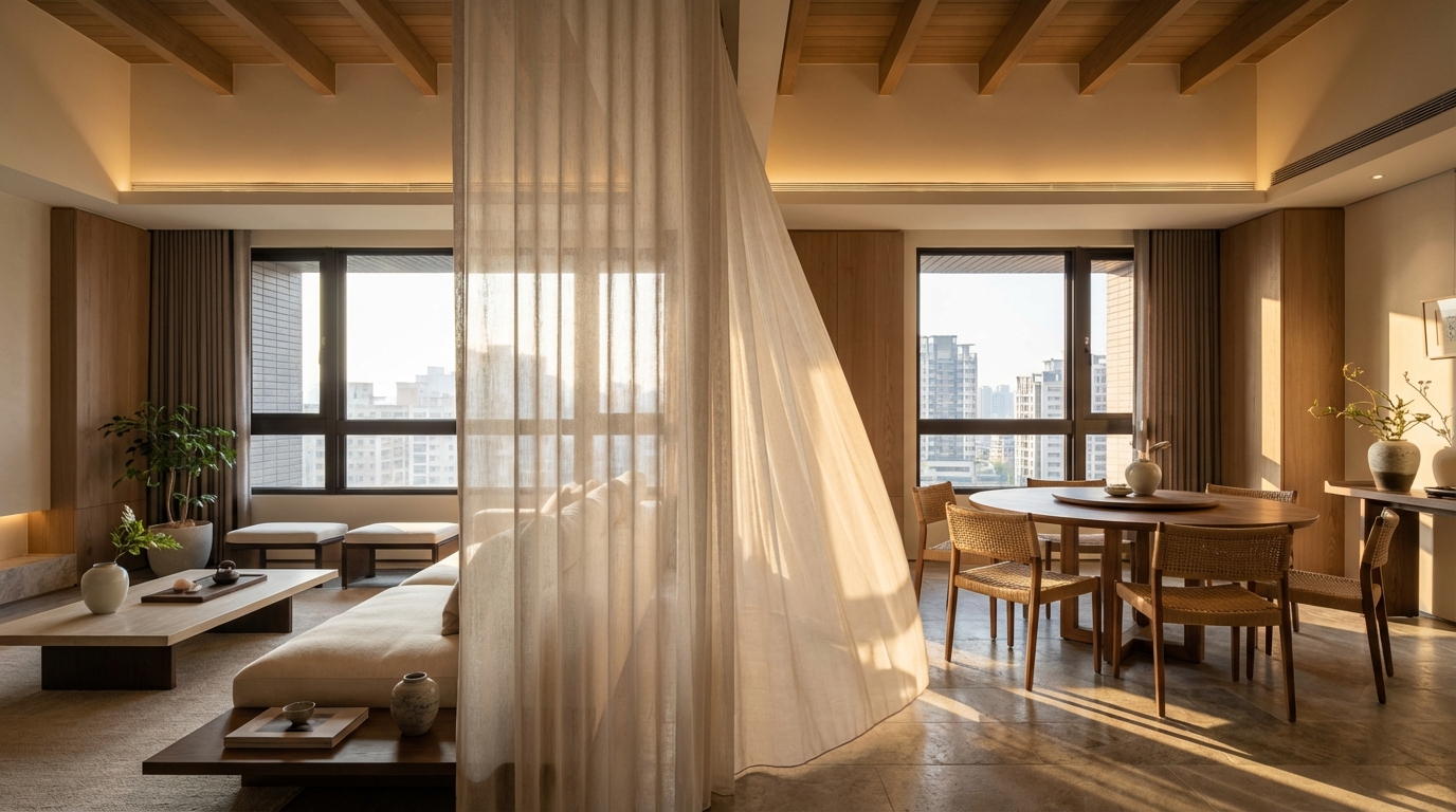 布簾隔間的核心價值：彈性、美感與空間定義的平衡