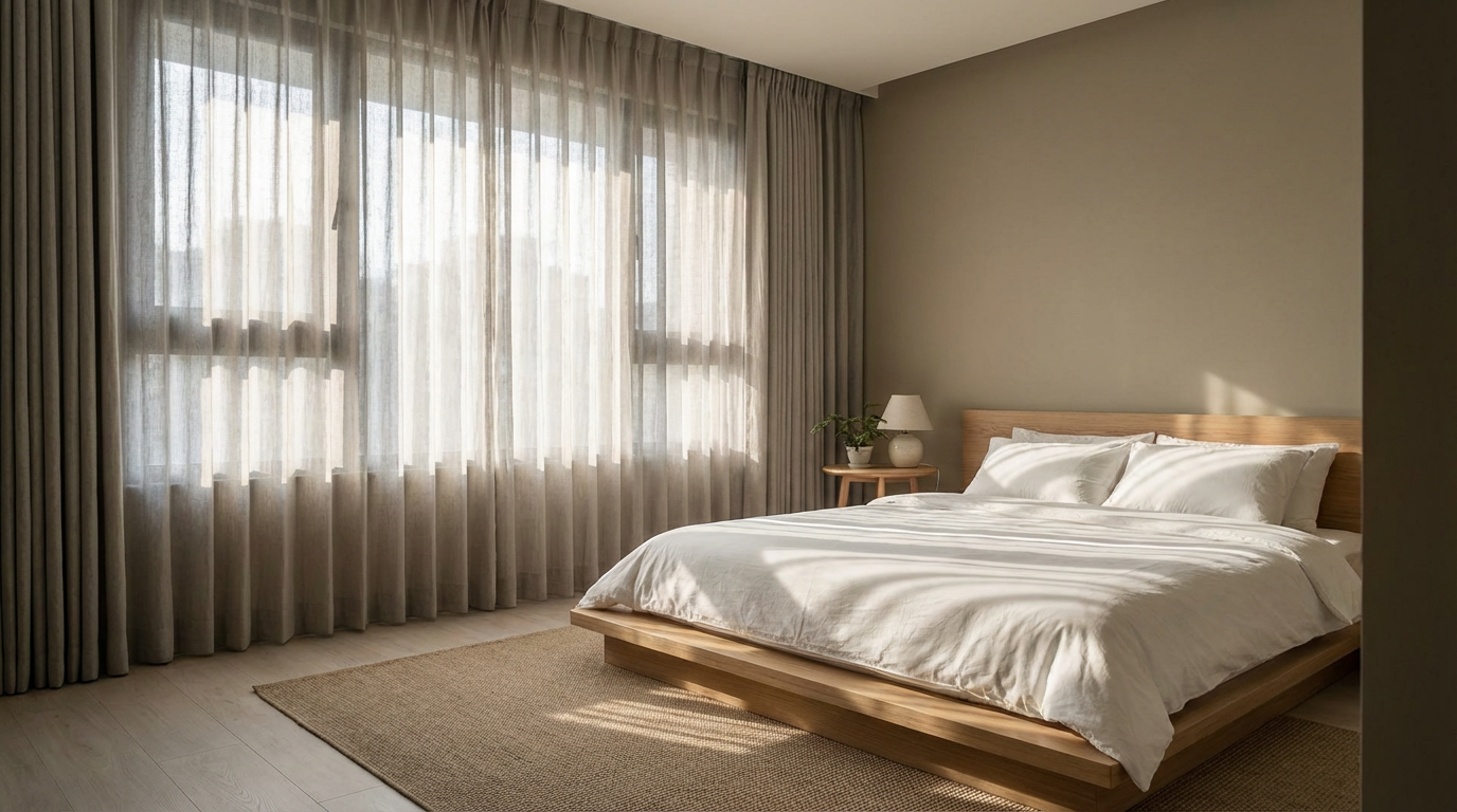 日式布簾的空間搭配：從客廳到臥室的氛圍營造