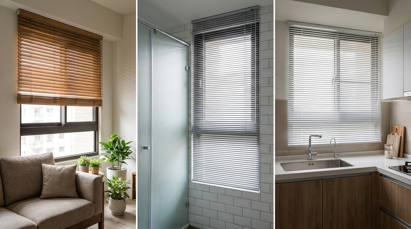 材質決定命運：木百葉、鋁百葉、PVC百葉的缺點比較