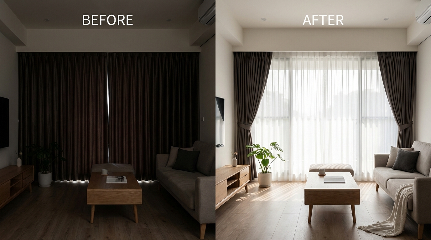 選錯顏色別慌張：三種補救方案讓窗簾起死回生