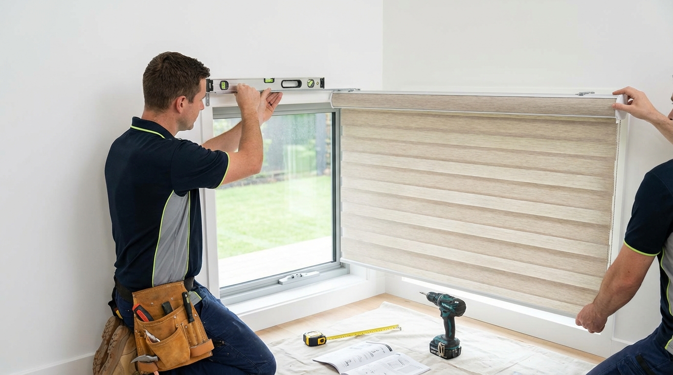 斑馬簾安裝 專業丈量冥想空間窗簾