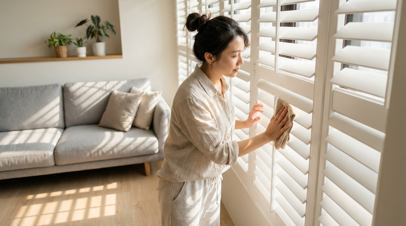 仿木百葉窗日常清潔與選購確認事項