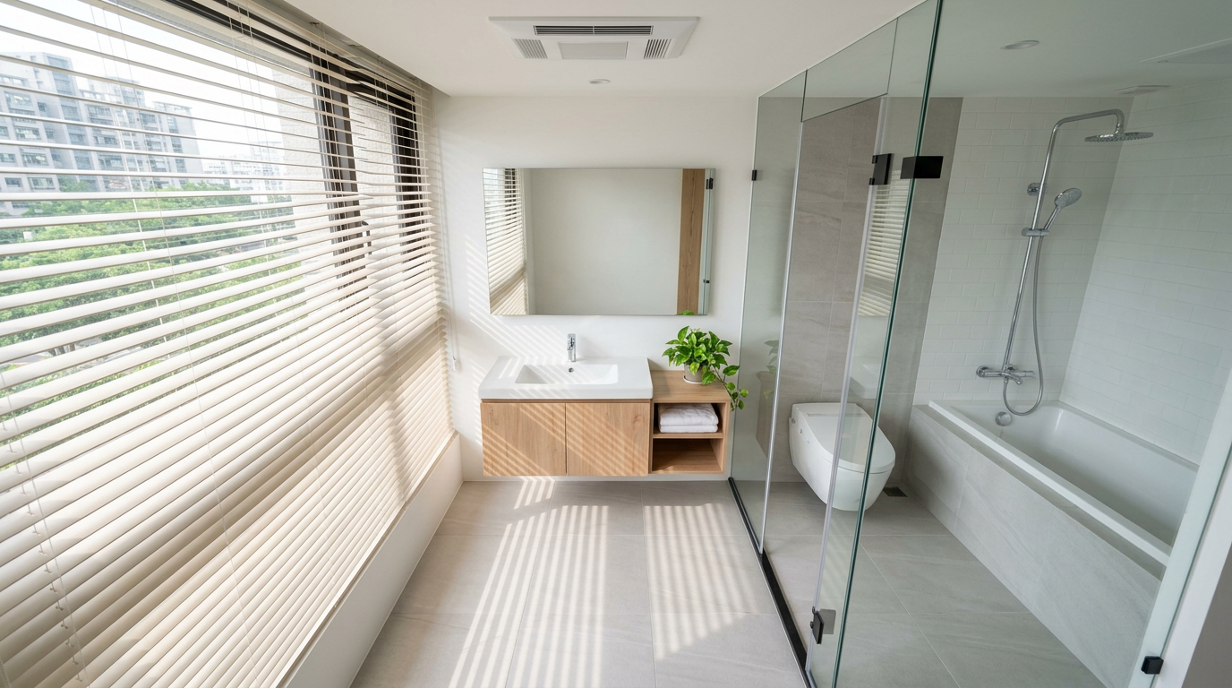 乾濕分離的浴室,和沒有分離的,選材邏輯差很多