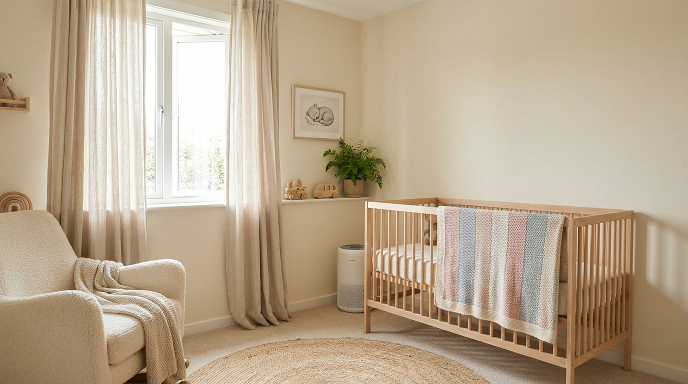 嬰幼兒過敏家庭低甲醛窗簾挑選，baby nursery low-odor curtain