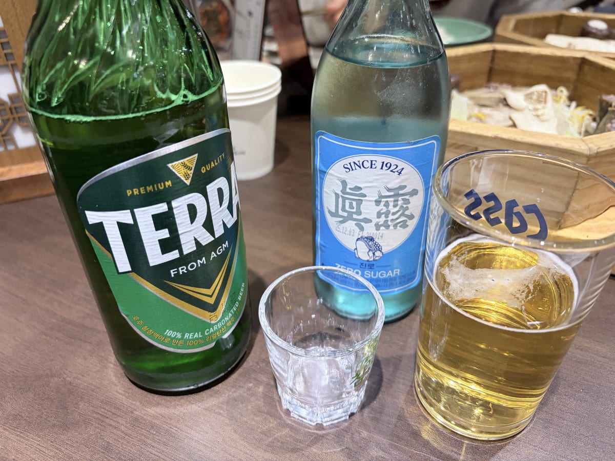 청와옥 테라 진로 제로슈거 소맥