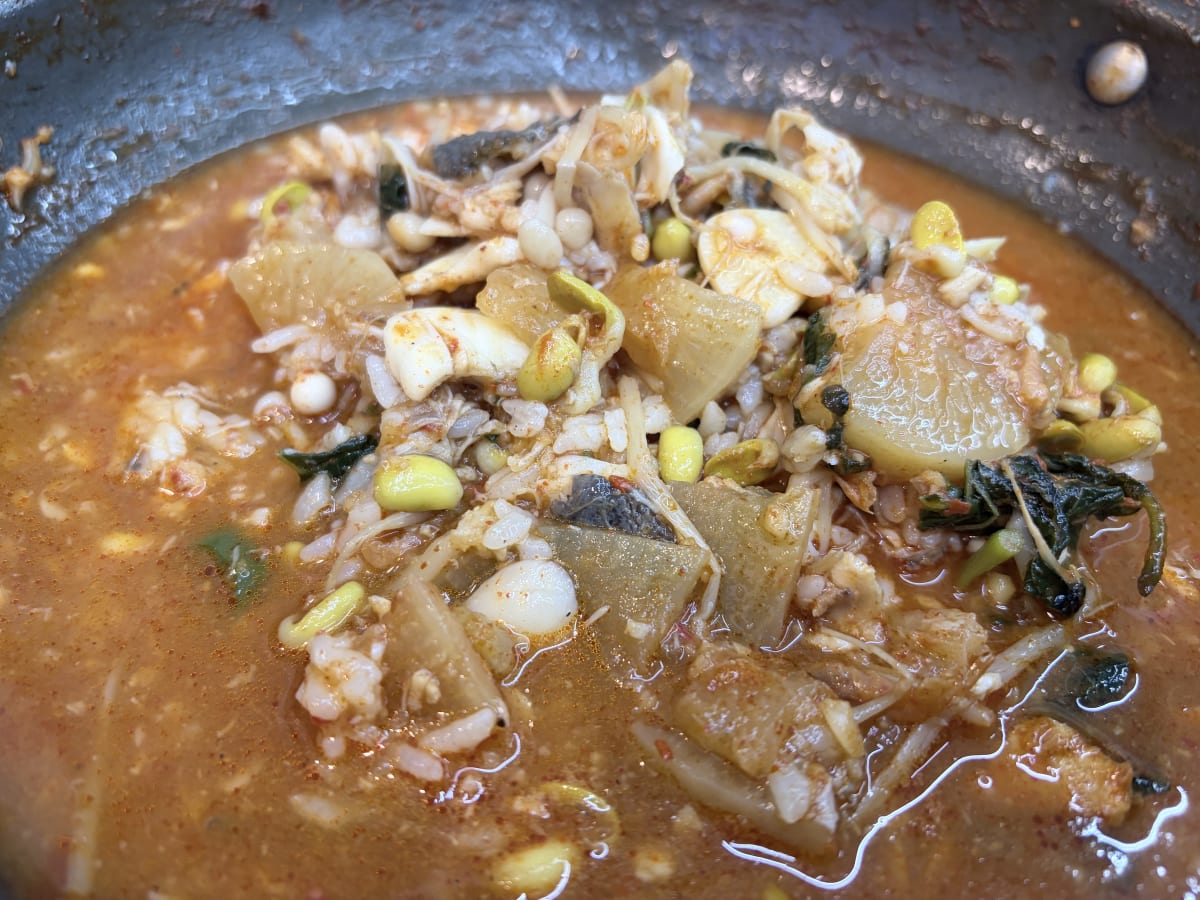 어시장활어회 매운탕 밥 말이