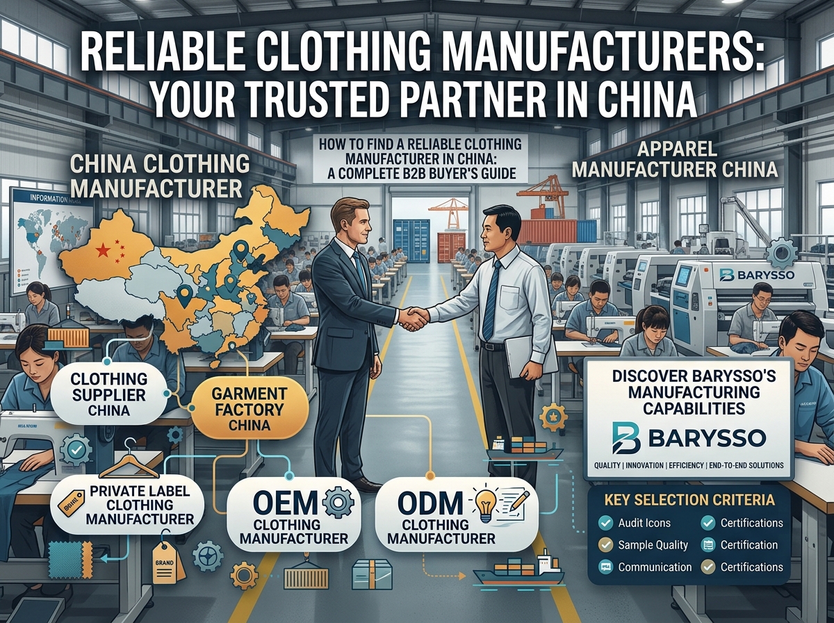 How to Find a Reliable Clothing Manufacturer in China: A Complete B2B Buyer’s Guide — BARYSSO knitwear manufacturer in China