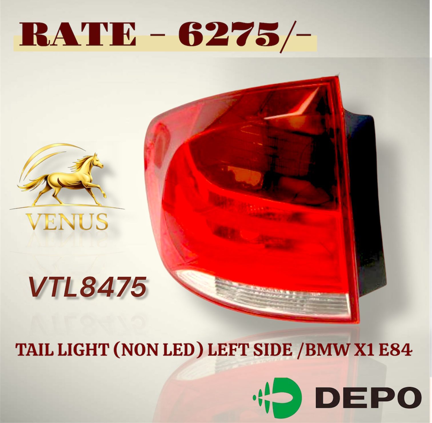 Tail Light Non LED Left Side BMW X1 E84 - M5 Motors Mumbai