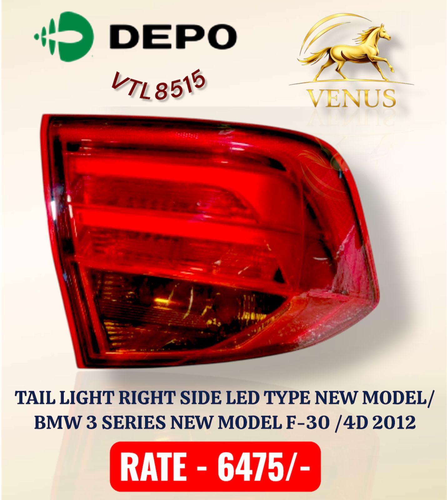 Tail Light Right Side LED New Model BMW 3 Series F30 - M5 Motors Mumbai