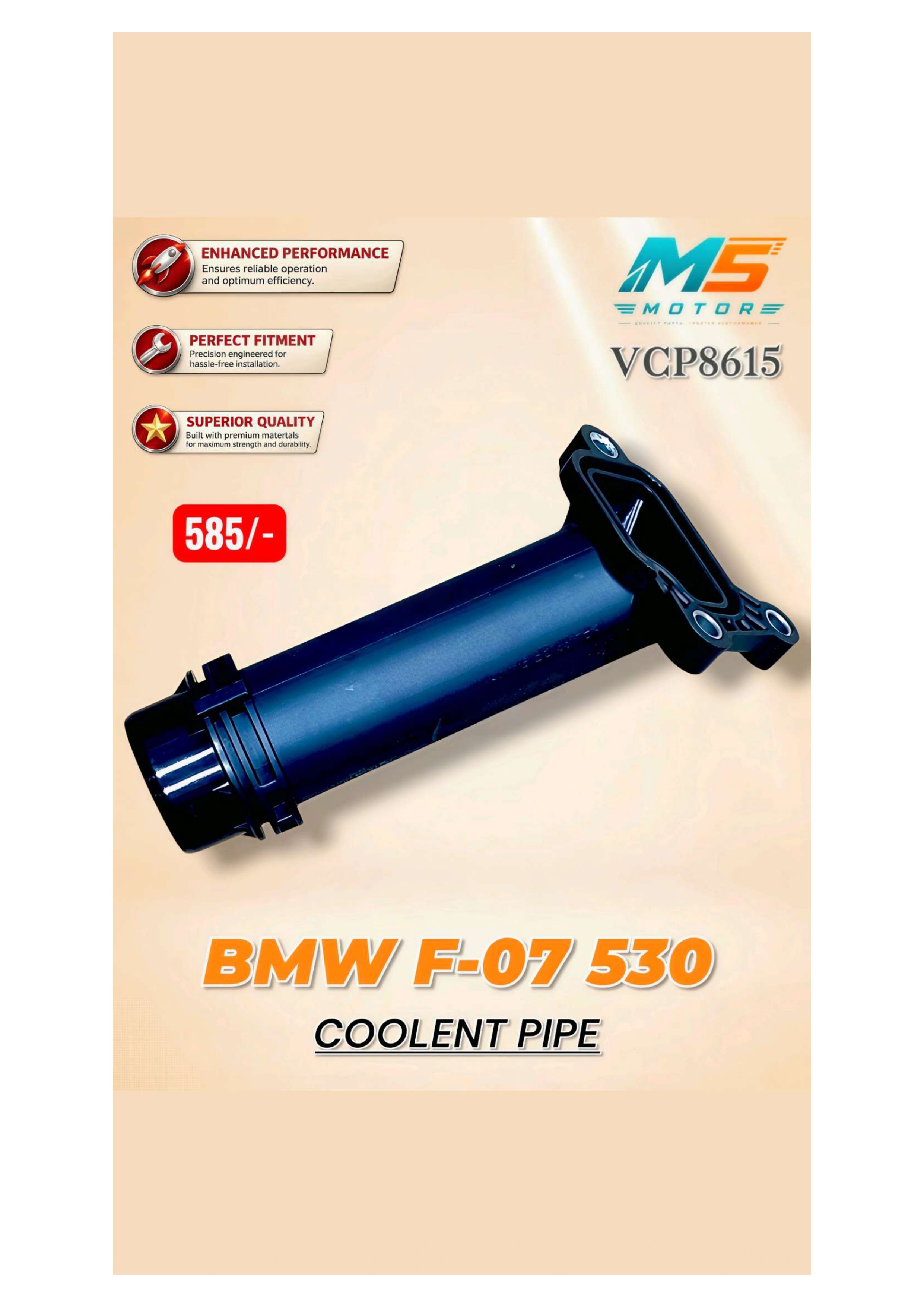 BMW F-07 530 Coolant Pipe - M5 Motors Mumbai