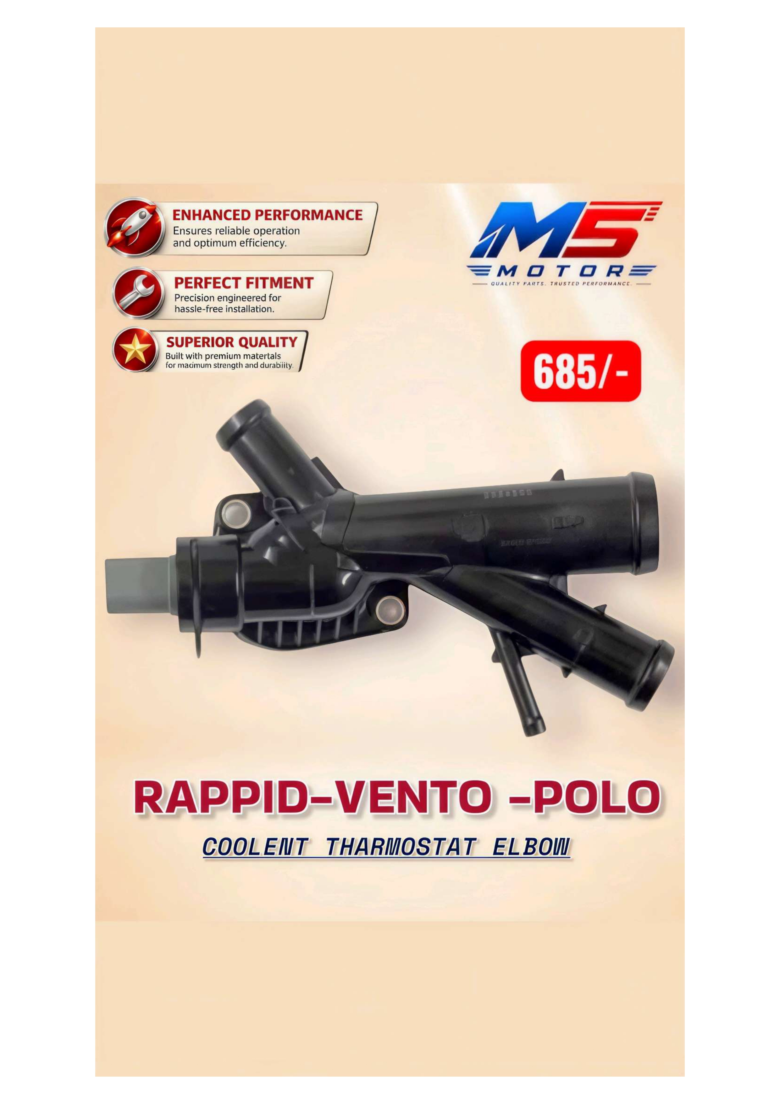 Rapid Vento Polo Coolant Thermostat Elbow Mumbai