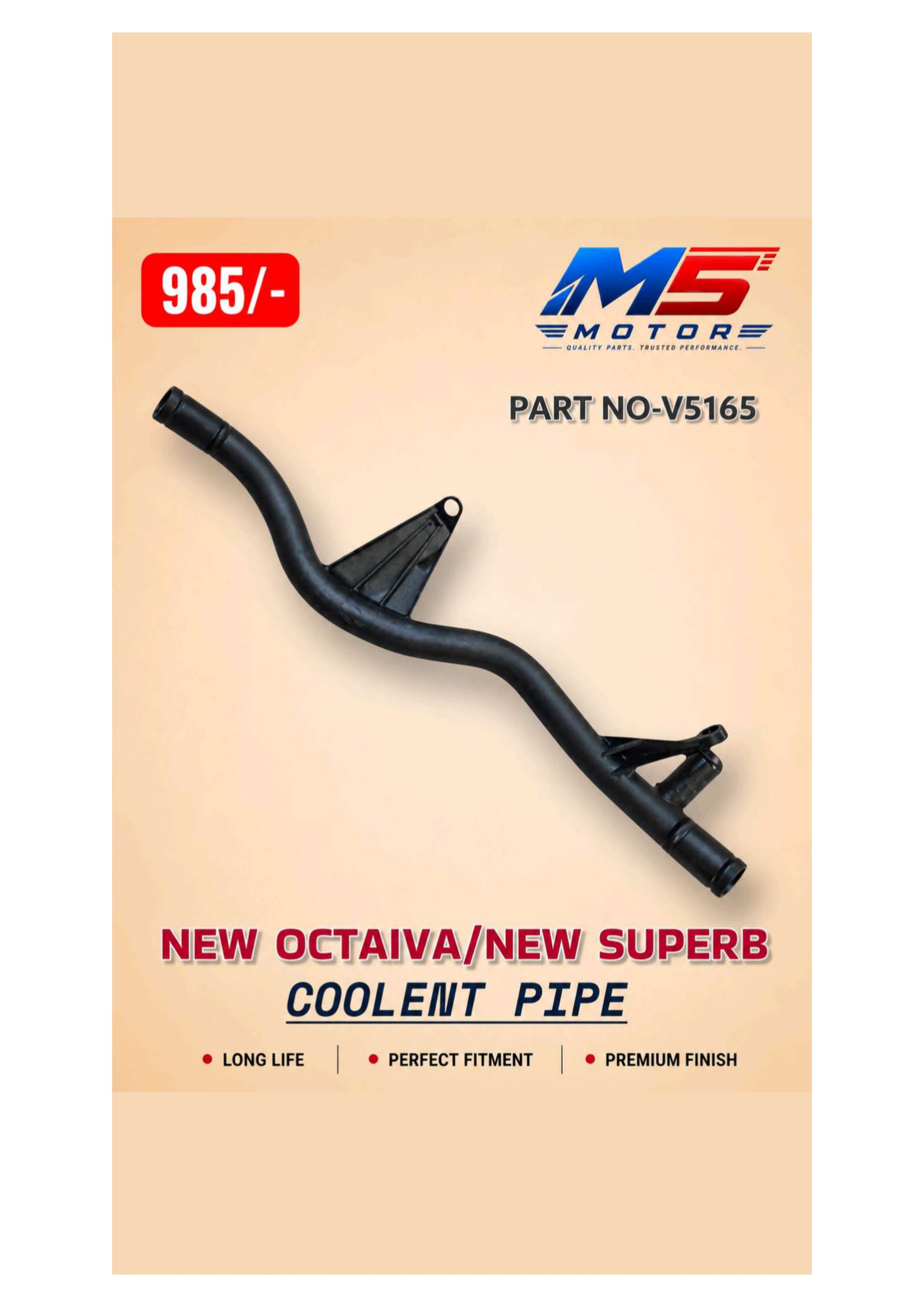 New Octavia New Superb Coolent Pipe Mumbai