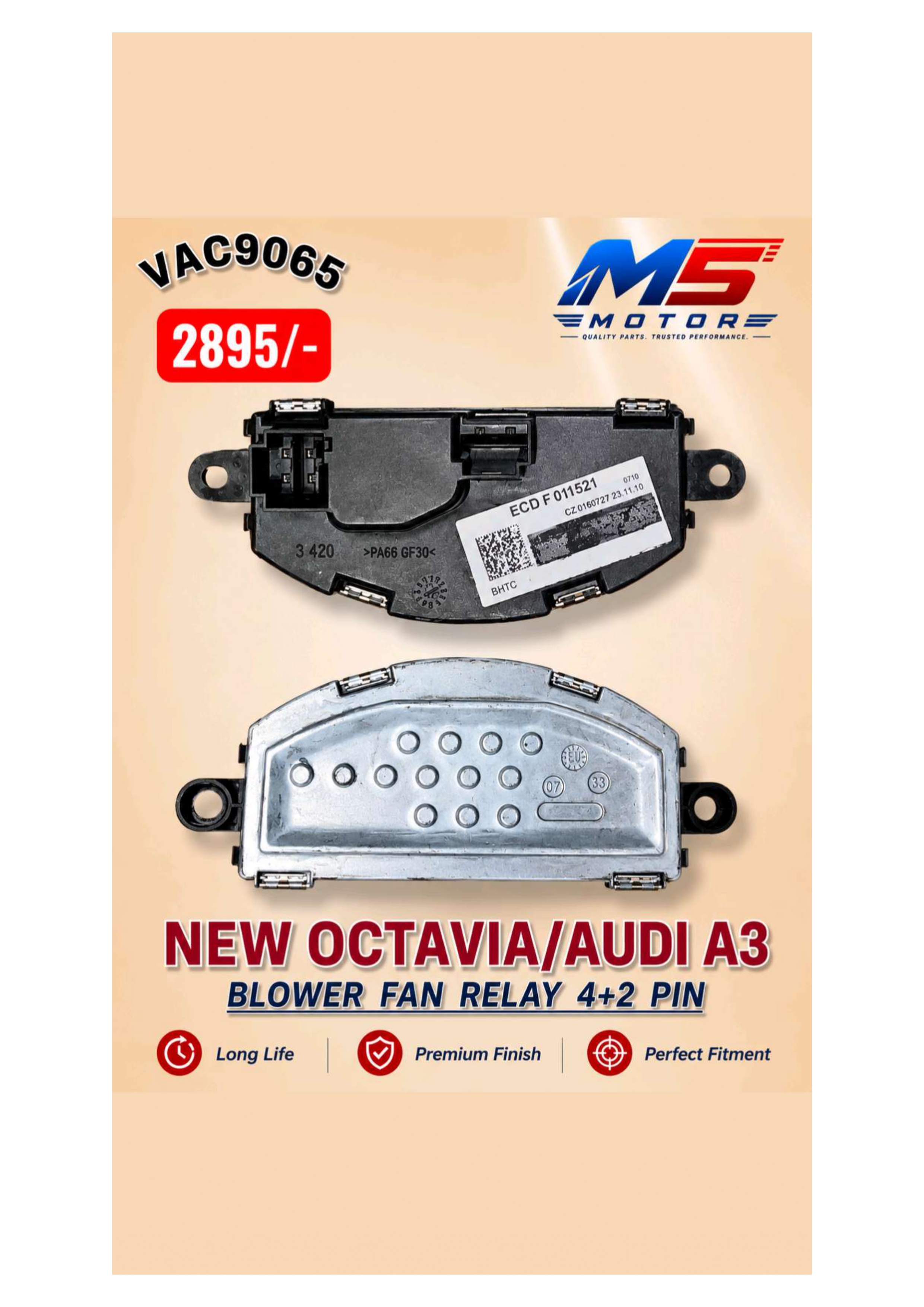 New Octavia Audi A3 Blower Fan Relay 4+2 Pin Mumbai