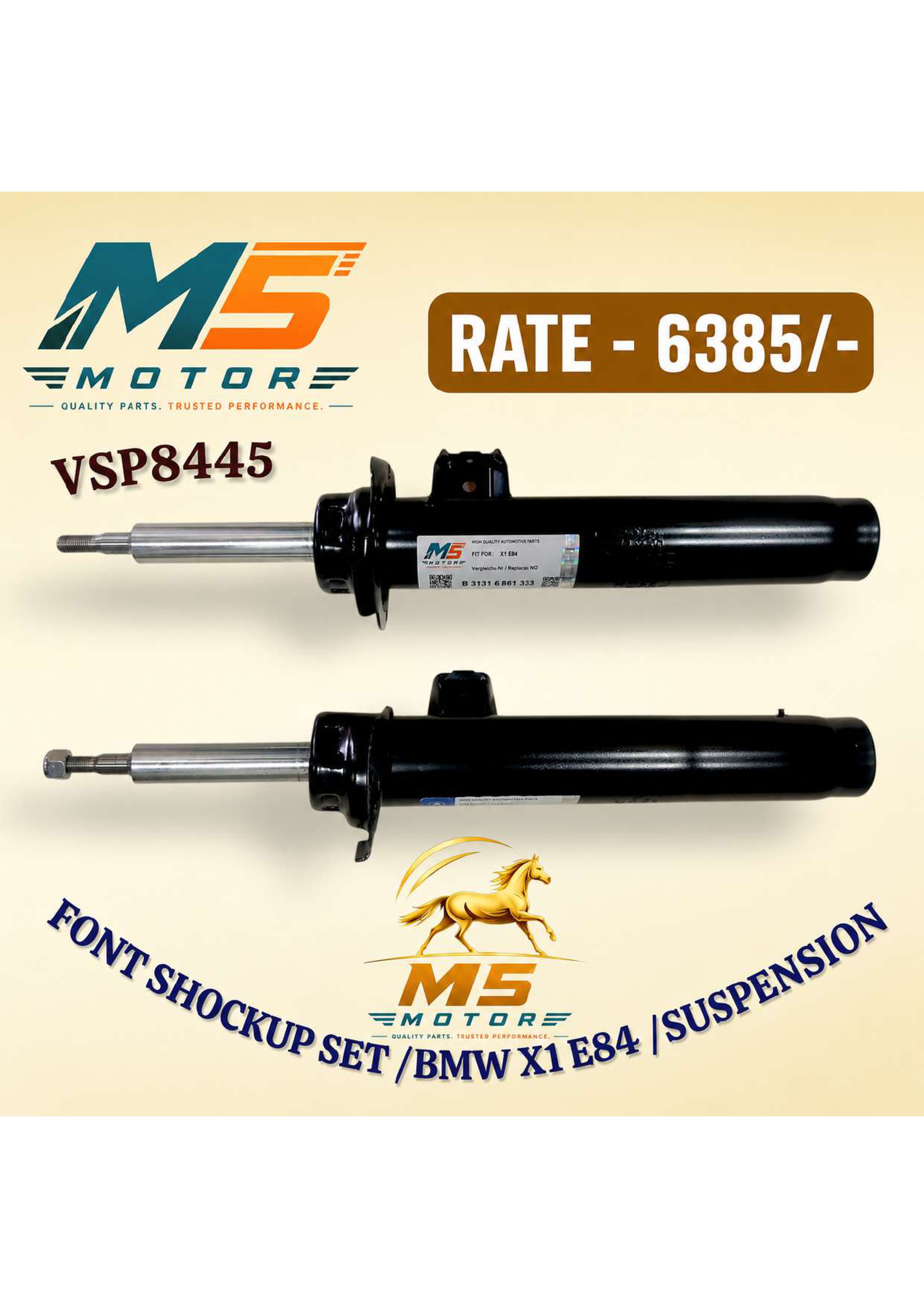 Front Shockup Set BMW X1 E84 Suspension - M5 Motors Mumbai