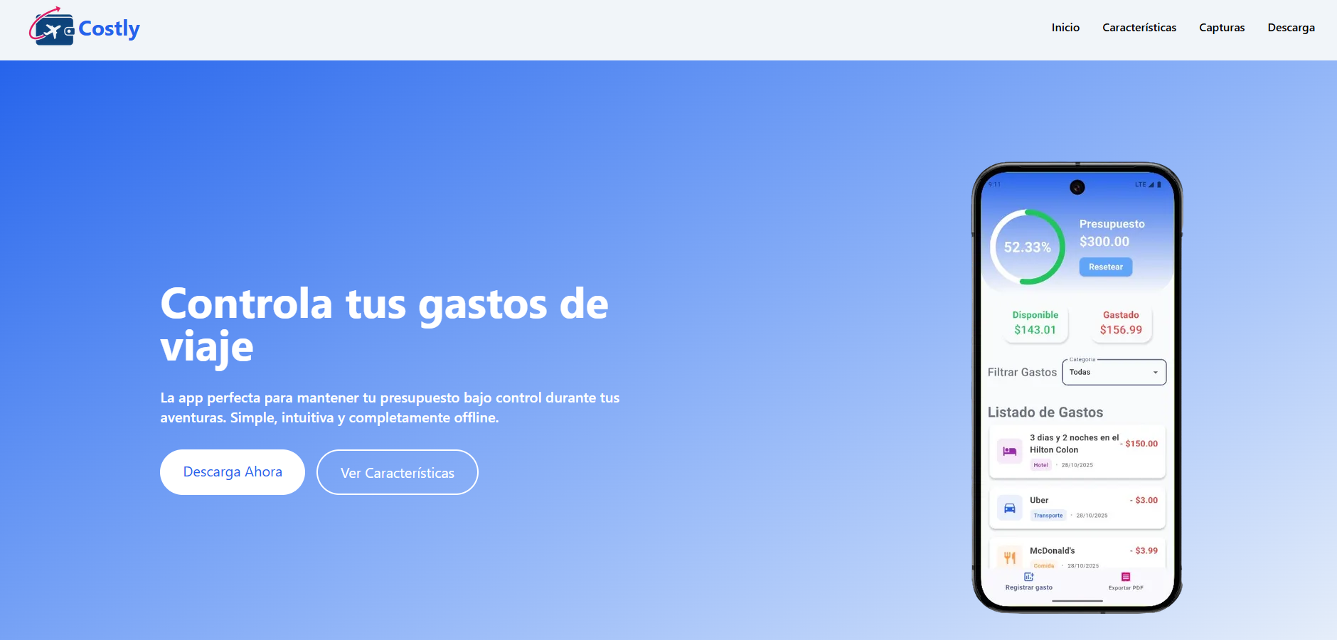 App Control de Gastos (Costly)