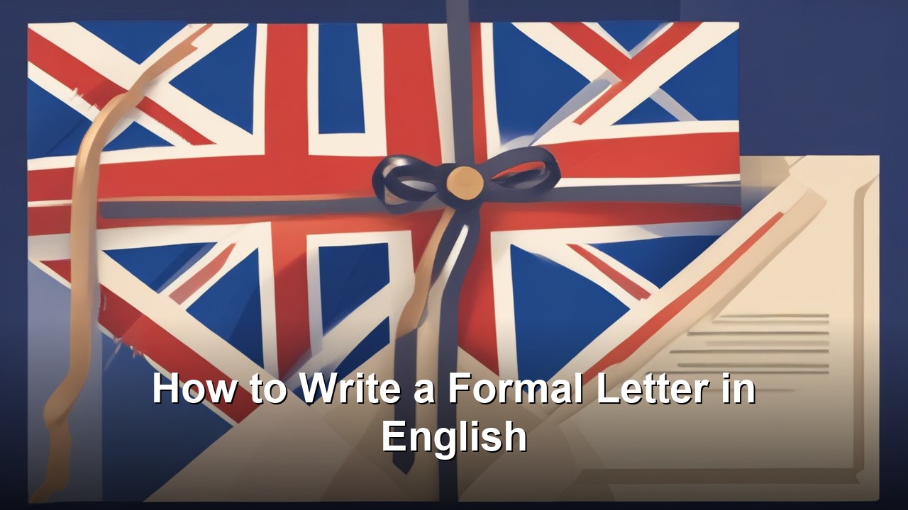 How to Write a Formal Letter in English