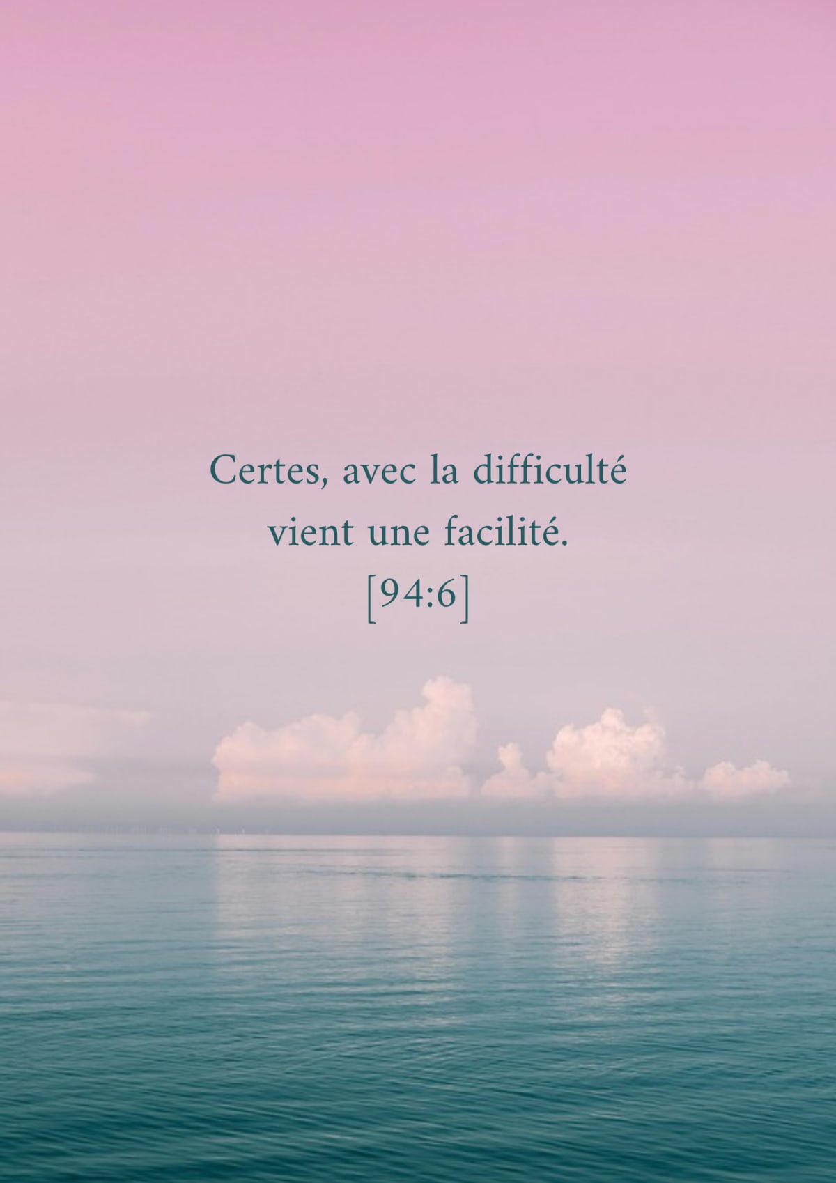 Mer rose infinie, verset 94:6