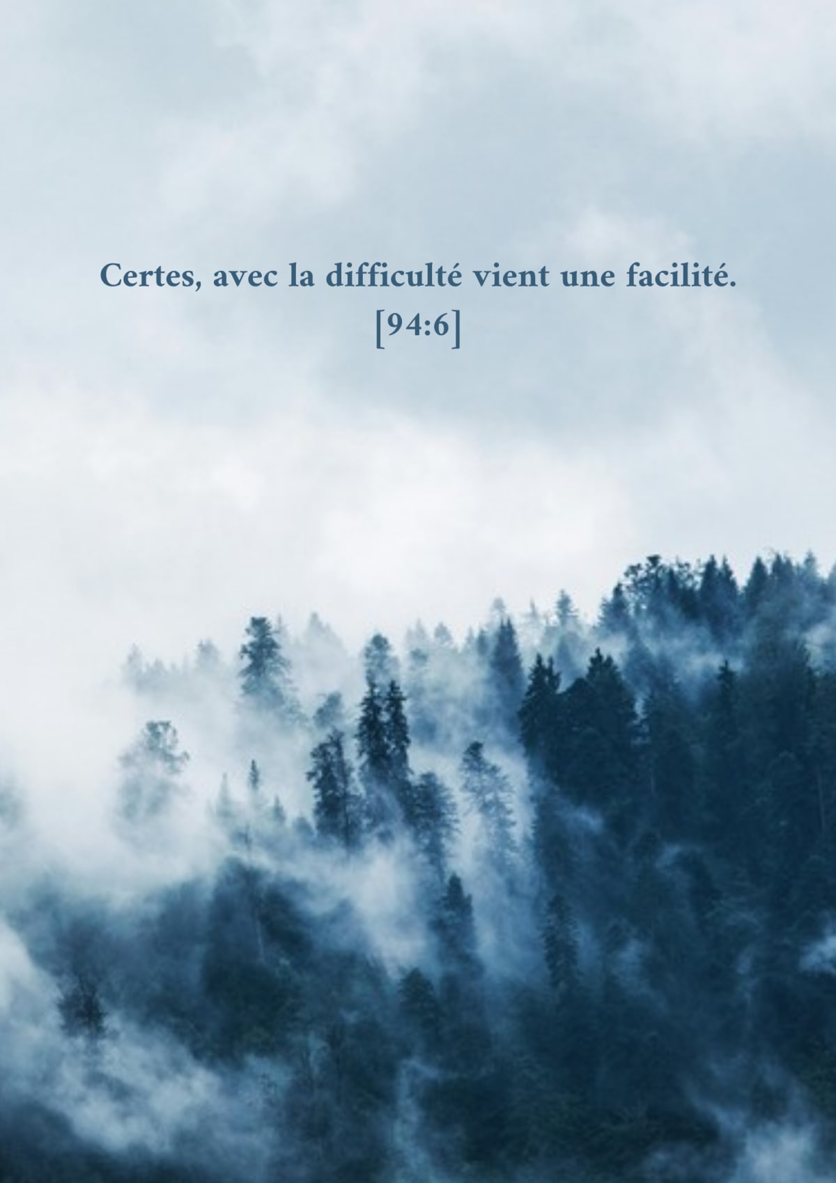 Arbres sous les nuages, verset 94:6