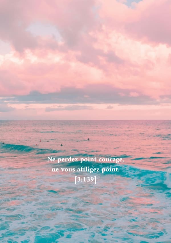 Ciel rose sur la mer