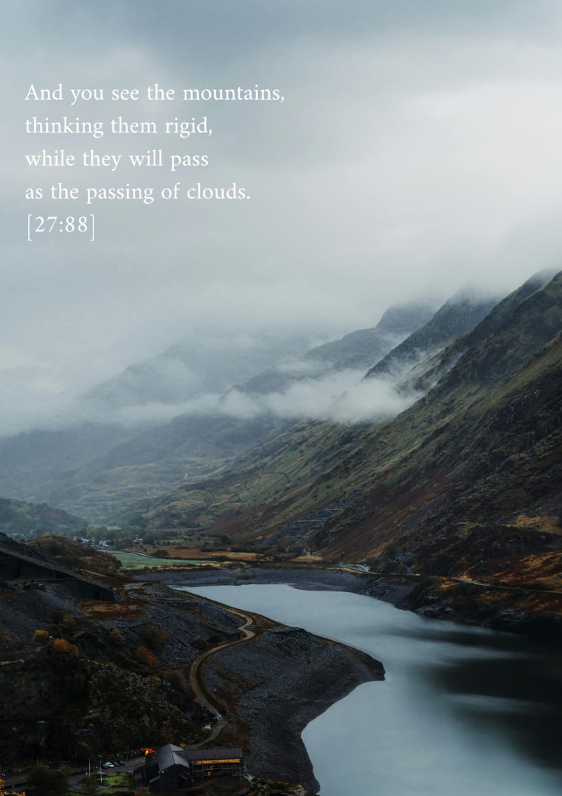 Nuages et montagnes, verset 27:88