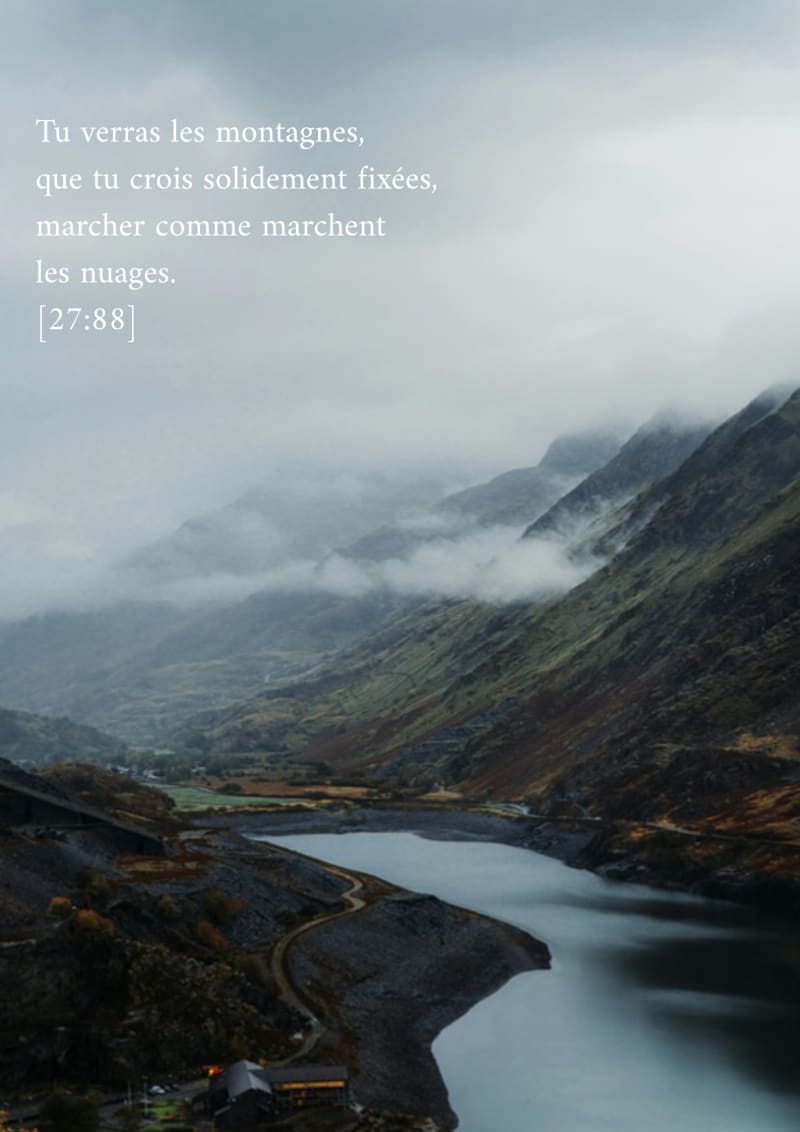 Nuages et montagnes, verset 27:88