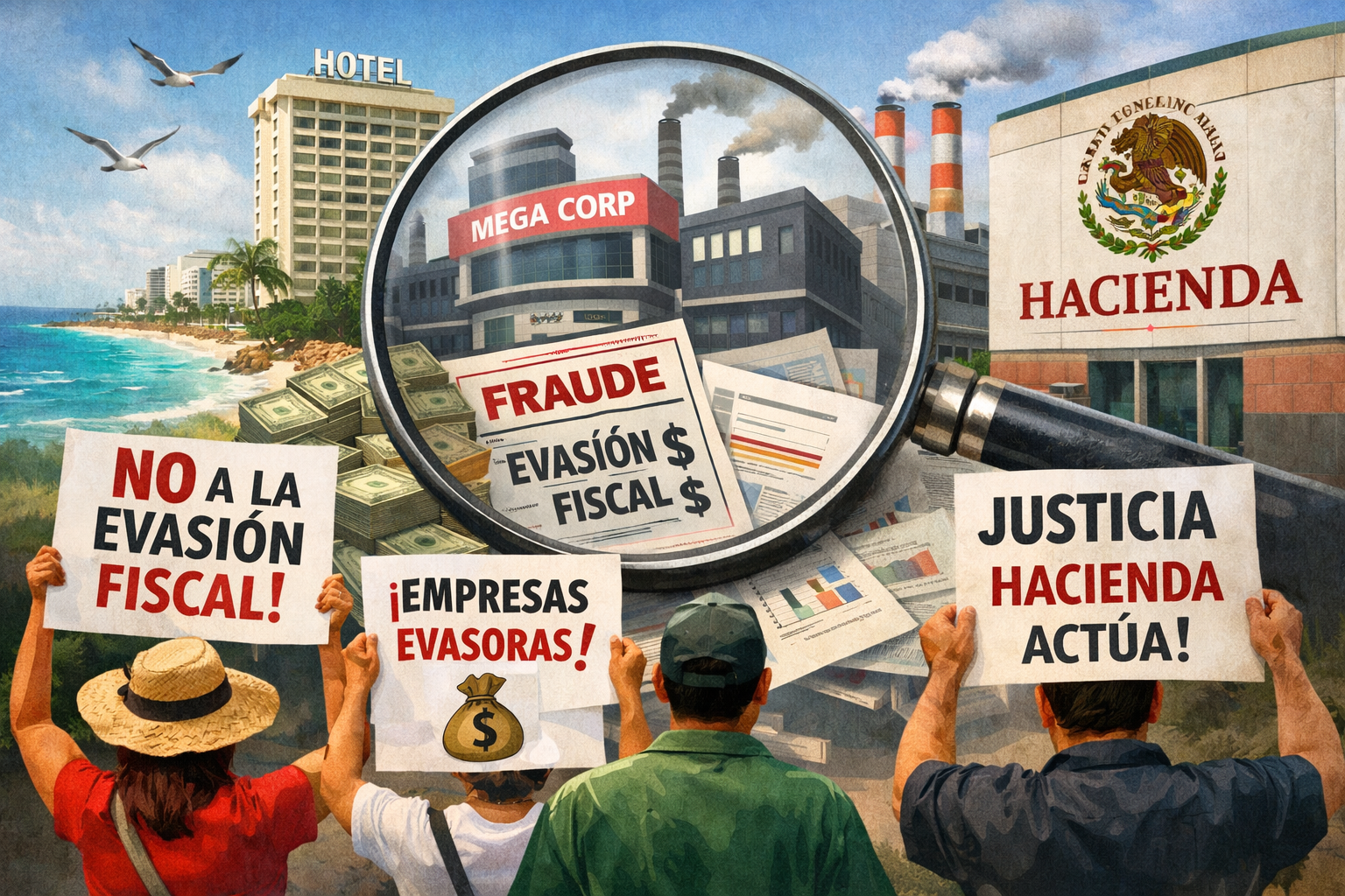 Denuncia ciudadana en Cancún: Acusan a grandes empresas de evasión fiscal ante Hacienda