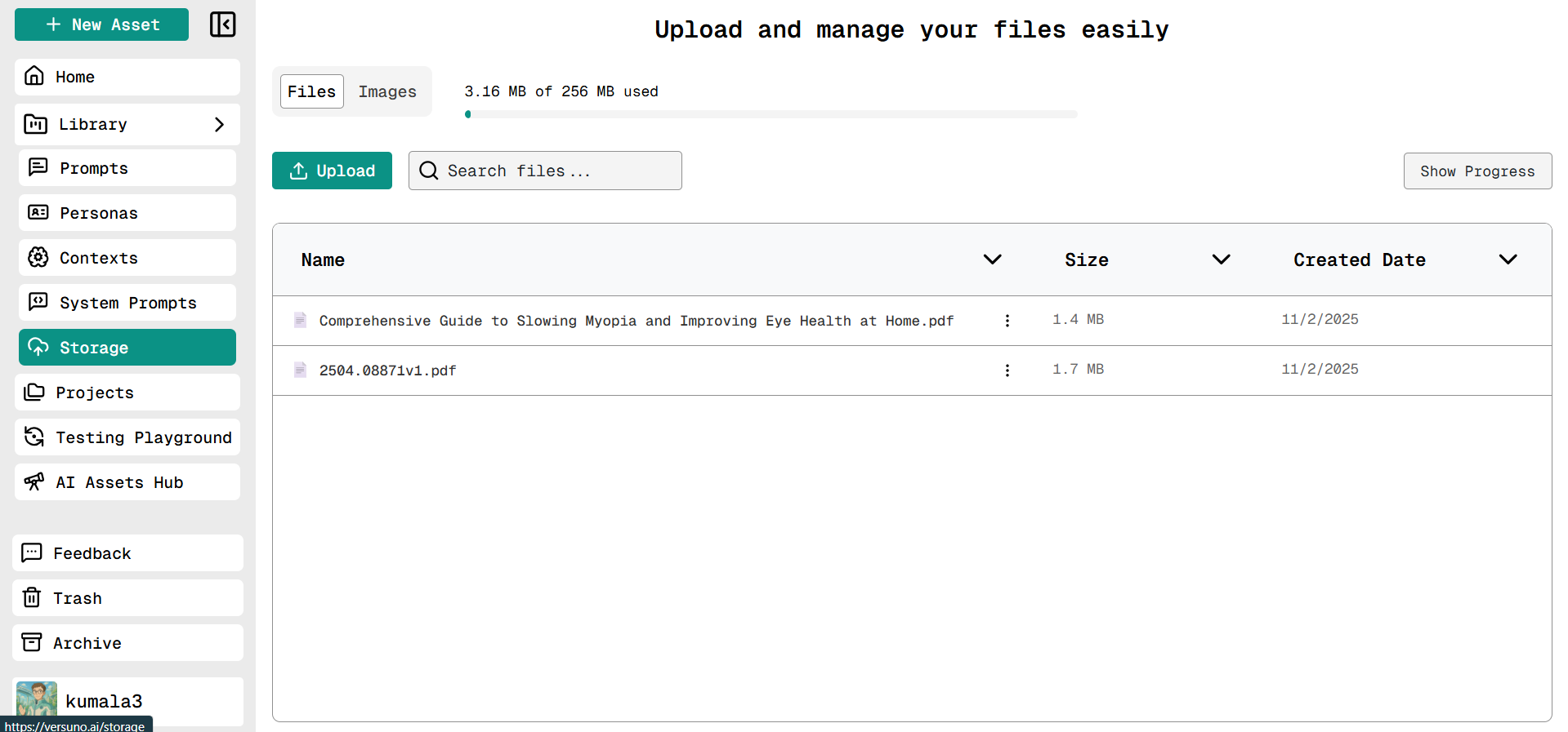 Built-In Storage Feature