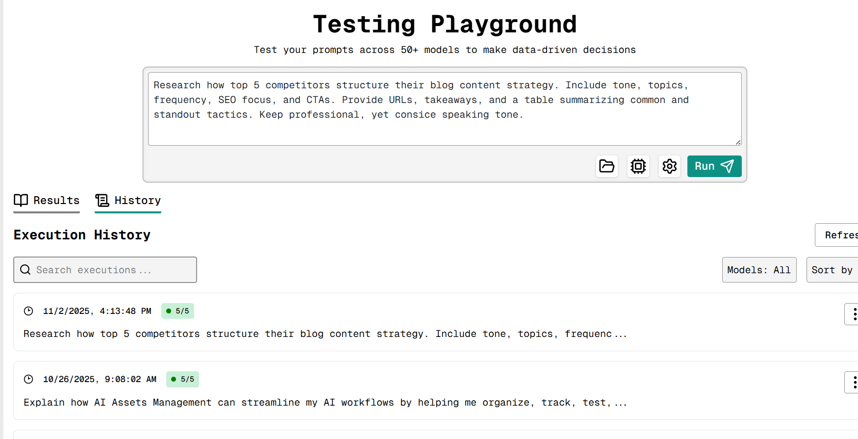Track Your Testing History