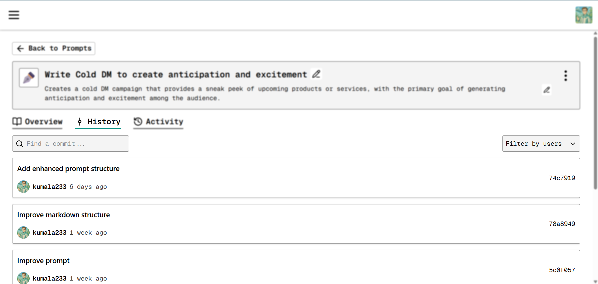 Version Control Feature Overview