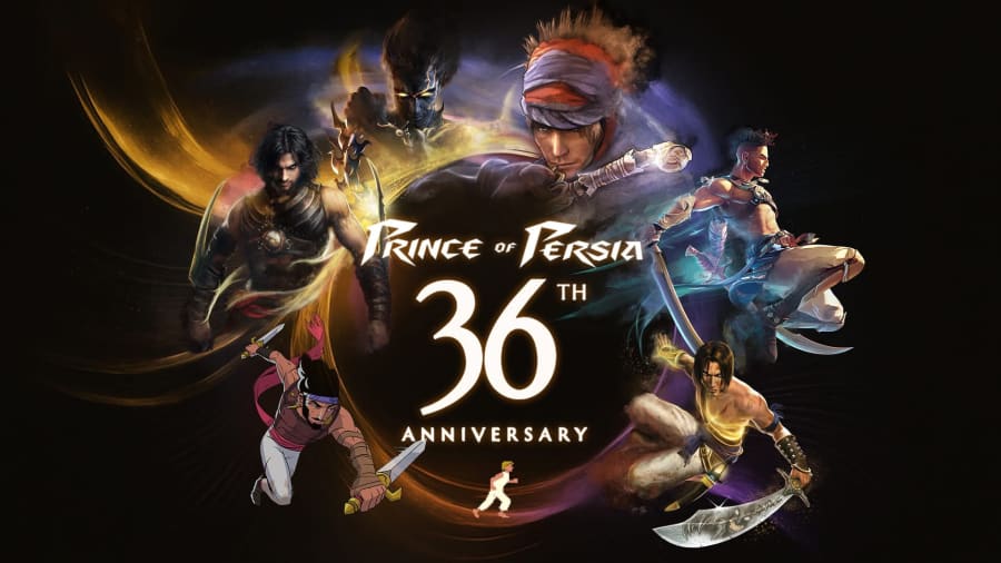 Composite artwork showing multiple incarnations of the Prince of Persia across eras