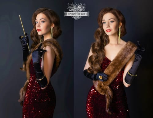 Аренда платья Узкая норковая горжетка «Шоколад» в Москве — Прокат от Кет