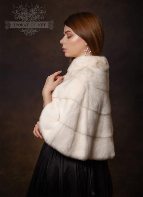 Аренда платья Горжетка из норки молочного цвета в Москве — Прокат от Кет