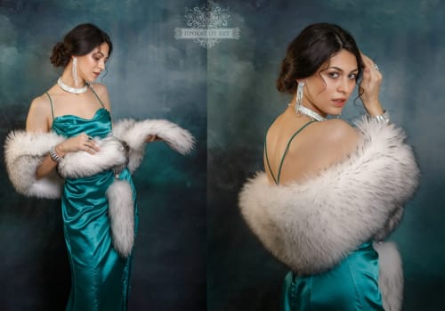 Аренда платья Шикарная горжетка из енота с хвостиками в Москве — Прокат от Кет