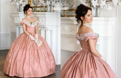 Аренда платья Бальное платье "Брусника" в Москве — Прокат от Кет