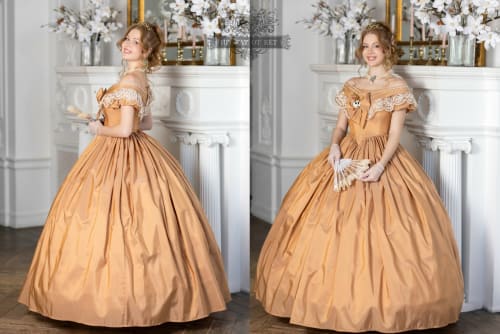 Аренда платья Бальное платье "Капучино" в Москве — Прокат от Кет