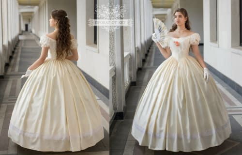 Аренда платья Бальное платье "Шампань" в Москве — Прокат от Кет