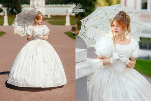 Аренда платья Бальное платье "Нежный молочный" в Москве — Прокат от Кет